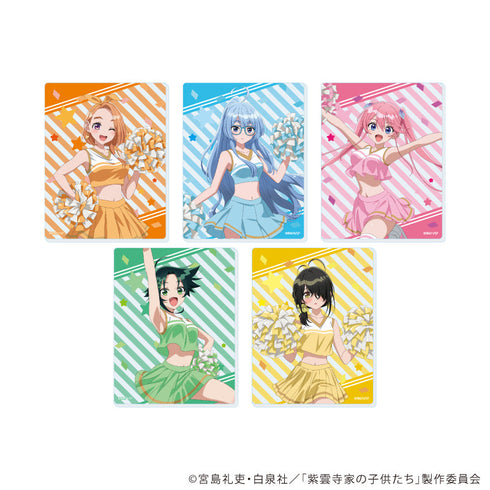『紫雲寺家の子供たち』アクリルカード01/チアガールver. コンプリートセット(全5種)(描き下ろしイラスト)