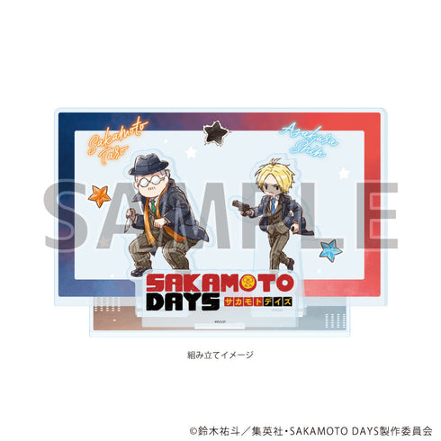 『SAKAMOTO DAYS』プレミアム アクリルジオラマプレート07/坂本太郎&朝倉シン バトル×スーツver.(グラフアートイラスト)