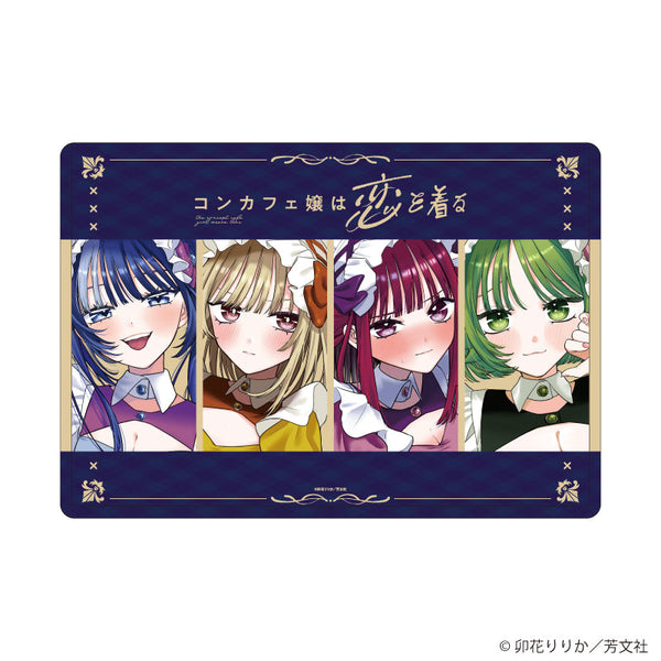 『コンカフェ嬢は恋を着る』キャラクリアケース01/コマ割りデザイン(公式イラスト)
