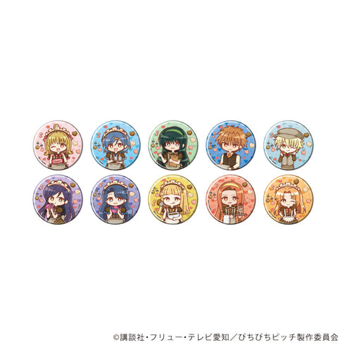 『マーメイドメロディーぴちぴちピッチ』缶バッジ04/バレンタインver. コンプリートセット(全10種)(レトロアートイラスト)