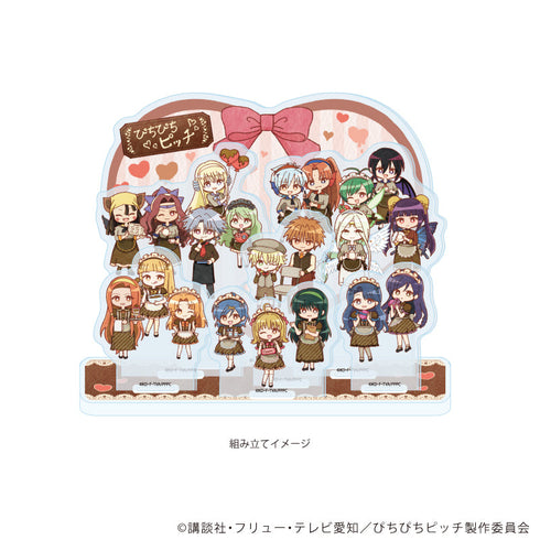 『マーメイドメロディーぴちぴちピッチ』アクリルジオラマ06/集合デザイン バレンタインver.(レトロアートイラスト)
