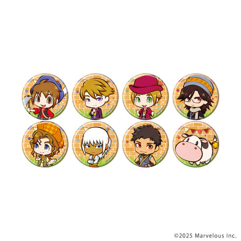 『牧場物語 Let's!風のグランドバザール』缶バッジ01/コンプリートセット(全8種)(公式イラスト)