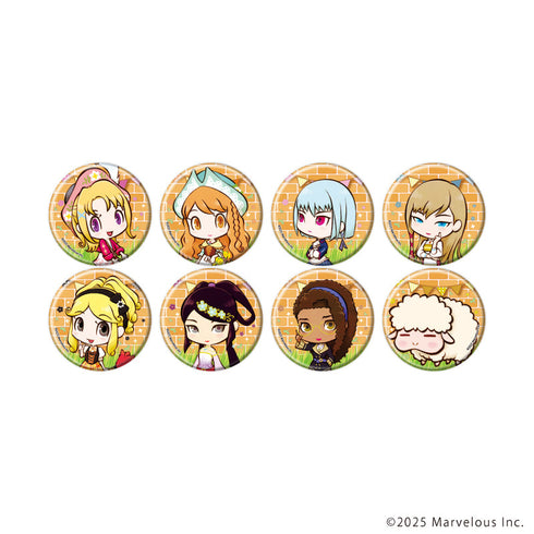『牧場物語 Let's!風のグランドバザール』缶バッジ02/コンプリートセット(全8種)(公式イラスト)