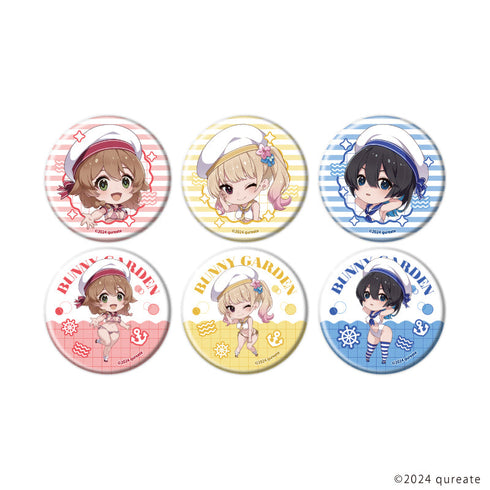 『バニーガーデン』缶バッジ01/セーラーver. コンプリートセット(全6種)(描き下ろしイラスト)