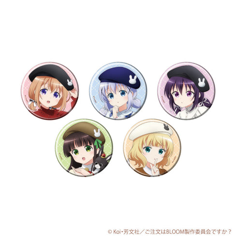 『ご注文はうさぎですか?BLOOM』缶バッジ03/ベレー帽ver. コンプリートセット(全5種)(描き下ろしイラスト)