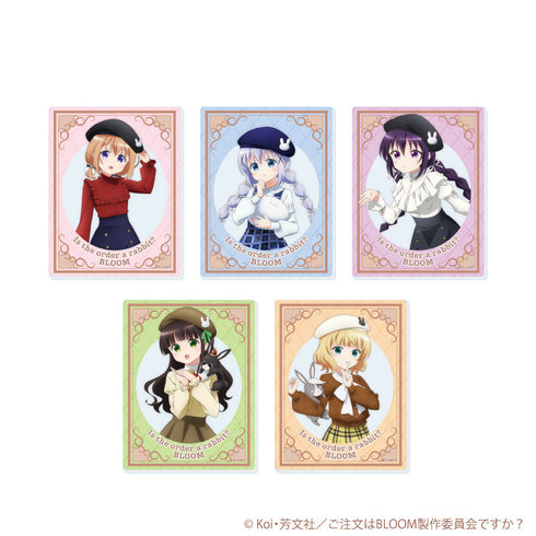 『ご注文はうさぎですか?BLOOM』アクリルカード08/ベレー帽ver. コンプリートセット(全5種)(描き下ろしイラスト)
