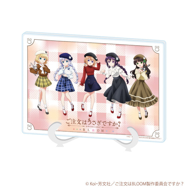 『ご注文はうさぎですか?BLOOM』アクリルアートボード(A5サイズ)02/ベレー帽ver.(描き下ろしイラスト)