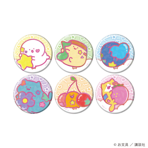 『お文具といっしょ』ホログラム缶バッジ(57mm)02/パステルポップver. コンプリートセット(全6種)(描き下ろしイラスト)