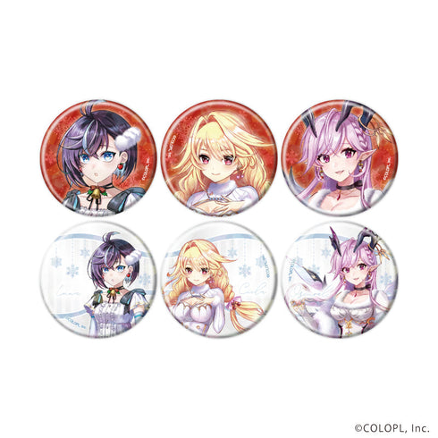 『白猫プロジェクト』ホログラム缶バッジ(57mm)03/クリスマスver. コンプリートセット(全6種)(描き下ろしイラスト)