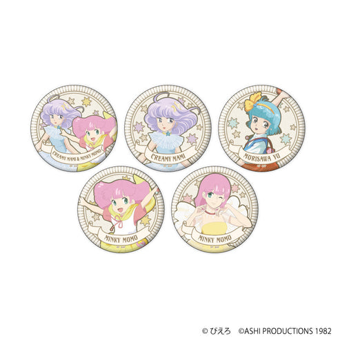 『魔法の天使クリィミーマミ×魔法のプリンセス ミンキーモモ』缶バッジ02/コンプリートセット(全5種)(ANTRAITEイラスト)