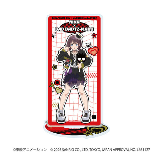 『ガールズバンドクライ×サンリオキャラクターズ』アクリルスタンド10/井芹 仁菜×バッドばつ丸(コラボイラスト)【202607再販】