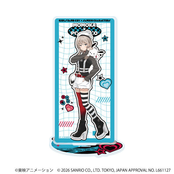 『ガールズバンドクライ×サンリオキャラクターズ』アクリルスタンド11/河原木 桃香×ポチャッコ(コラボイラスト)