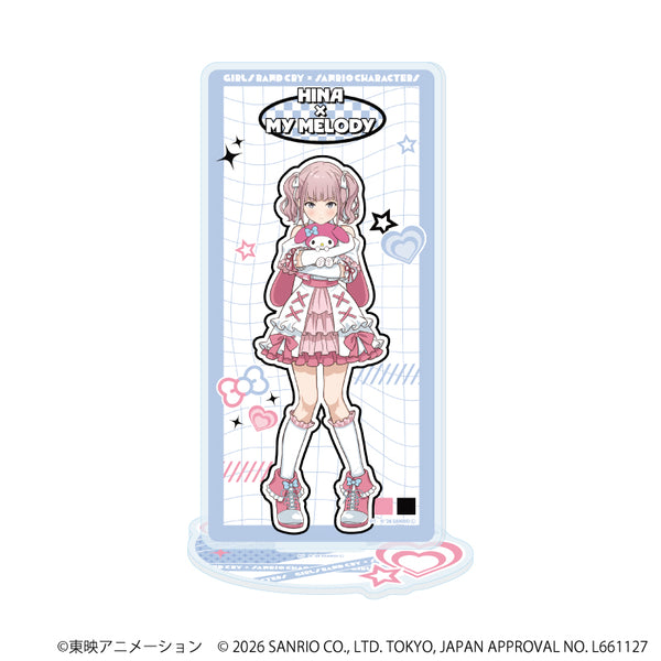 『ガールズバンドクライ×サンリオキャラクターズ』アクリルスタンド15/ヒナ×マイメロディ(コラボイラスト)