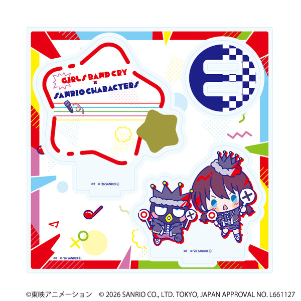 『ガールズバンドクライ×サンリオキャラクターズ』アクリルスタンドプレート01/井芹 仁菜×バッドばつ丸(コラボイラスト)