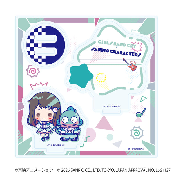 『ガールズバンドクライ×サンリオキャラクターズ』アクリルスタンドプレート08/リン×ハンギョドン(コラボイラスト)
