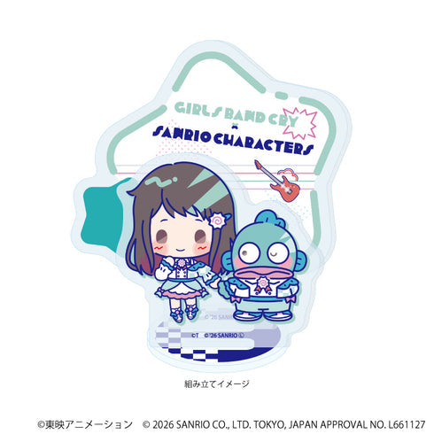 『ガールズバンドクライ×サンリオキャラクターズ』アクリルスタンドプレート08/リン×ハンギョドン(コラボイラスト)【202607再販】