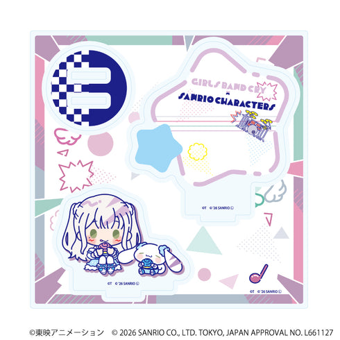 『ガールズバンドクライ×サンリオキャラクターズ』アクリルスタンドプレート09/アイ×シナモロール(コラボイラスト)