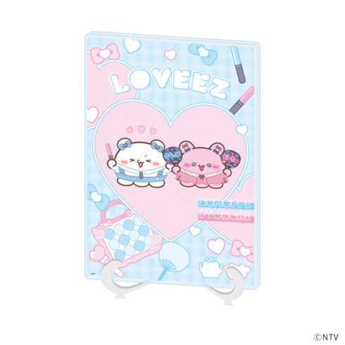 『らぶいーず』アクリルアートボード(A5サイズ)01/すもっぴ&ぴょんちー 推し活ver.(描き下ろしイラスト)