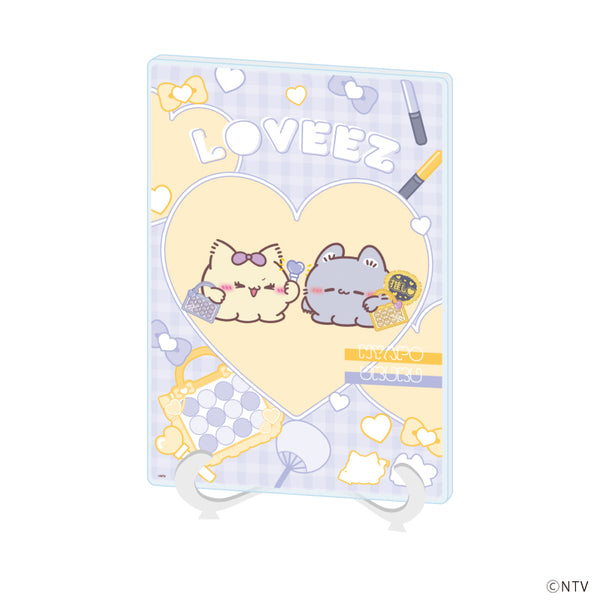 『らぶいーず』アクリルアートボード(A5サイズ)03/にゃぽ&うるる 推し活ver.(描き下ろしイラスト)
