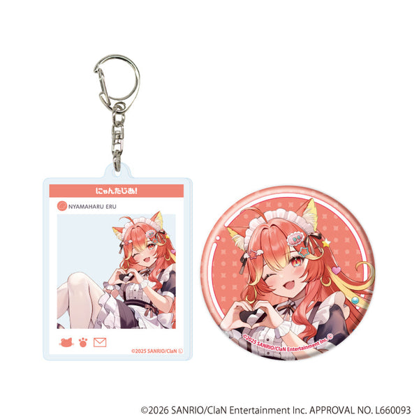 『にゃんたじあ!』アクリルキーホルダー&缶バッジセット08/若魔陽エル 2025誕生日ver.(公式イラスト)