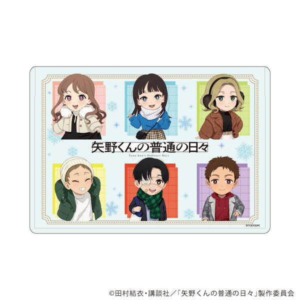 『矢野くんの普通の日々』キャラクリアケース01/コマ割りデザイン(ミニキャライラスト)