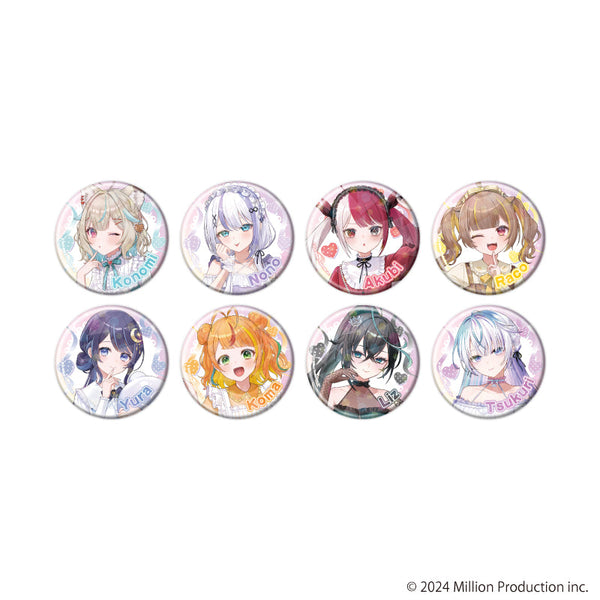 『Million Production』ホログラム缶バッジ(57mm)01/dreamy ver. コンプリートセット(全8種)(描き起こしイラスト)
