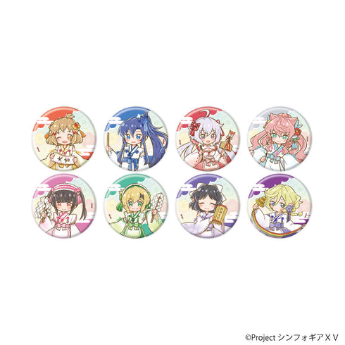 『戦姫絶唱シンフォギアXV』缶バッジ27/コンプリートセット(全8種)(レトロアートイラスト)