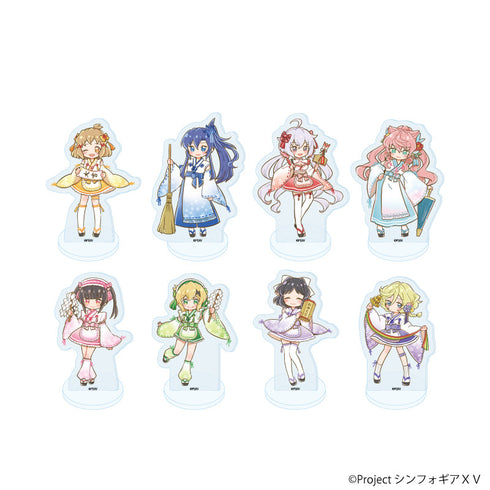 『戦姫絶唱シンフォギアXV』アクリルぷちスタンド16/コンプリートセット(全8種)(レトロアートイラスト)