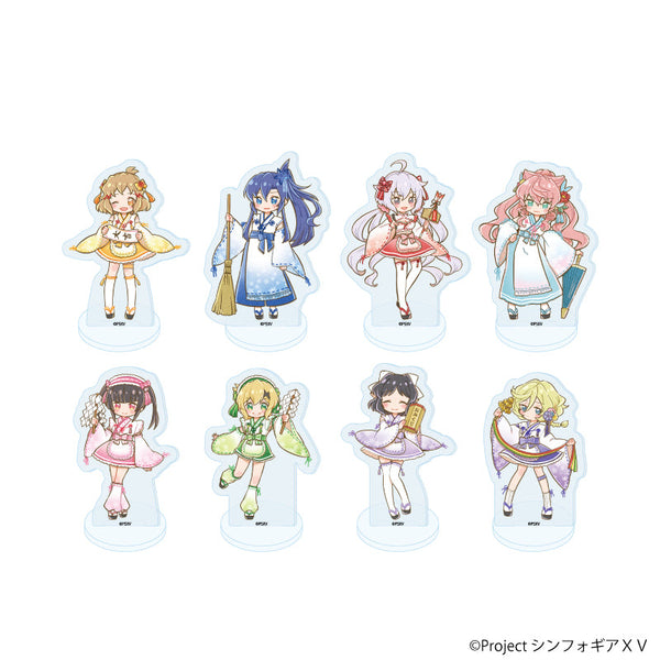『戦姫絶唱シンフォギアXV』アクリルぷちスタンド16/コンプリートセット(全8種)(レトロアートイラスト)