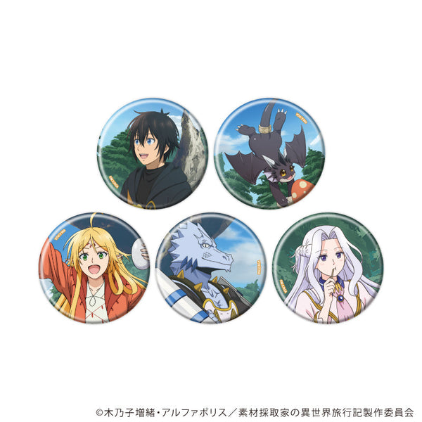 『素材採取家の異世界旅行記』缶バッジ」01/コンプリートセット(全5種)(公式イラスト)