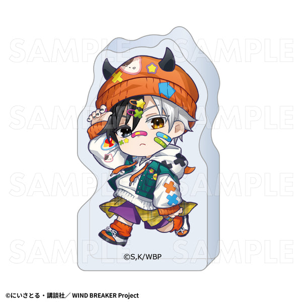 『WIND BREAKER』でびデコパーカー ちびキャラVer. アクリルブロック 桜遥