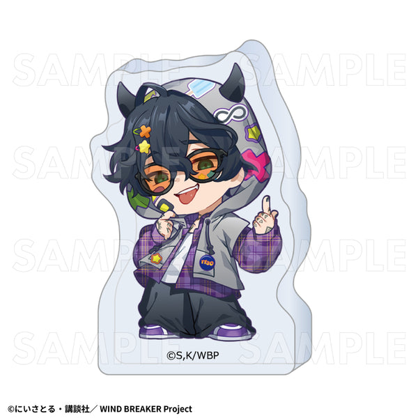 『WIND BREAKER』でびデコパーカー ちびキャラVer. アクリルブロック 棪堂哉真斗