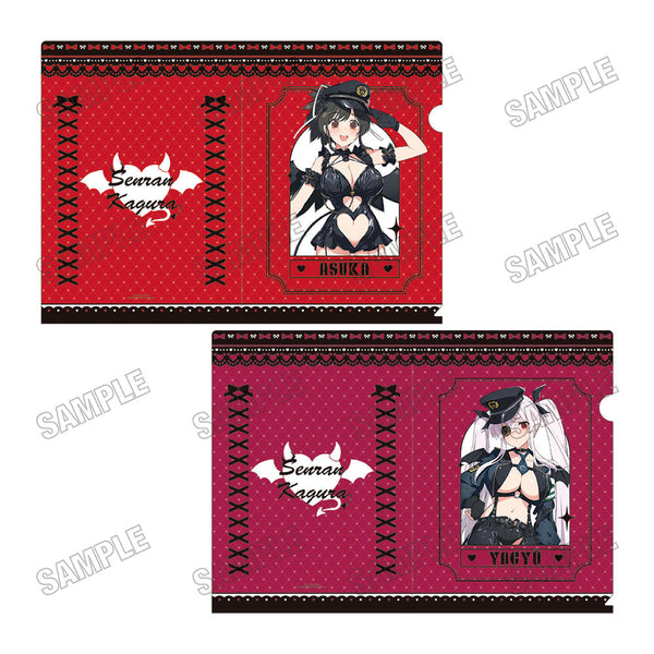 『閃乱カグラ』描き下ろしクリアファイルセット【デビルポリスver.】A