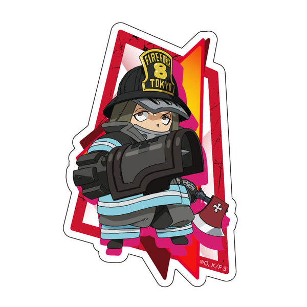 『炎炎ノ消防隊 参ノ章』ダイカットステッカー 秋樽 桜備 ミニキャラ