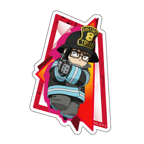 『炎炎ノ消防隊 参ノ章』ダイカットステッカー 武久 火縄 ミニキャラ