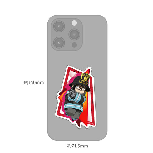 『炎炎ノ消防隊 参ノ章』ダイカットステッカー 武久 火縄 ミニキャラ