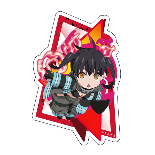 『炎炎ノ消防隊 参ノ章』ダイカットステッカー 環 古達 ミニキャラ