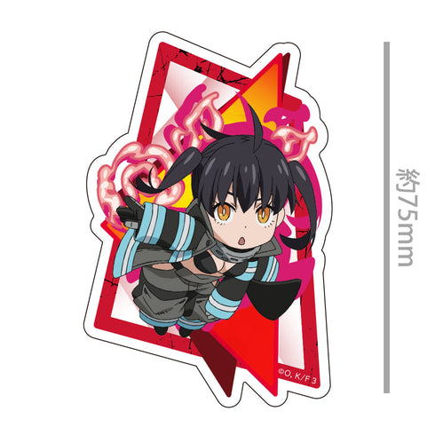 『炎炎ノ消防隊 参ノ章』ダイカットステッカー 環 古達 ミニキャラ