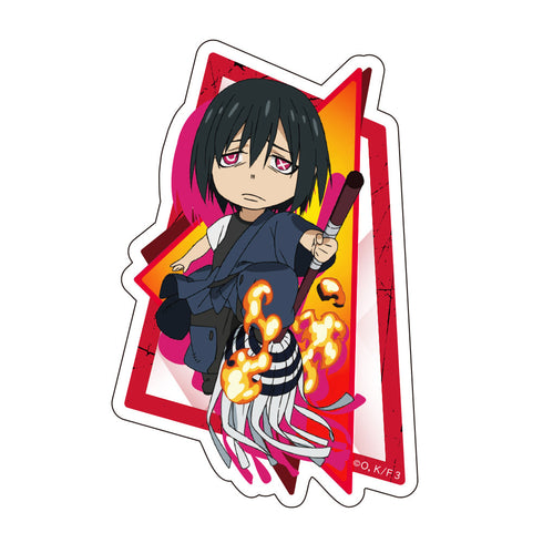 『炎炎ノ消防隊 参ノ章』ダイカットステッカー 新門 紅丸 ミニキャラ