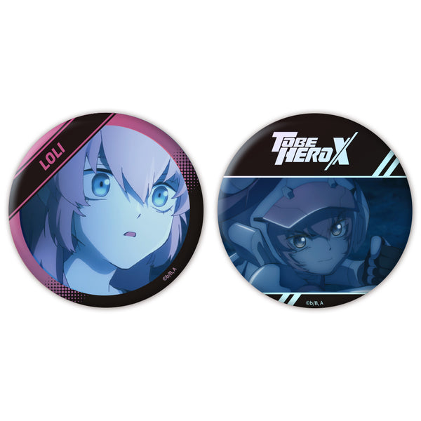 『TO BE HERO X』オーロラ缶バッジ2個セット ロリ