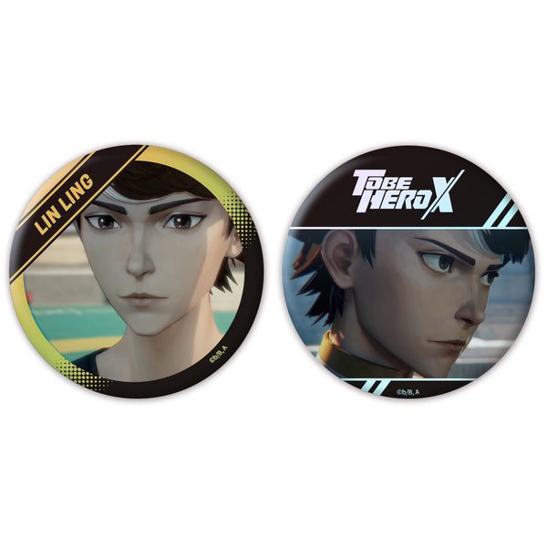 『TO BE HERO X』オーロラ缶バッジ2個セット リンリン