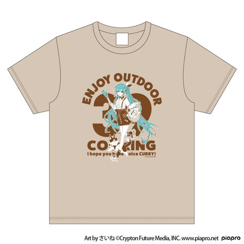 『初音ミク』初音ミク OUTDOOR COOKING Tシャツ