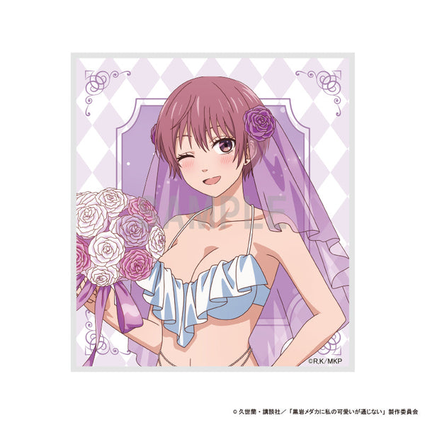 『黒岩メダカに私の可愛いが通じない』ミニ色紙 難波朋 水着ウエディングver