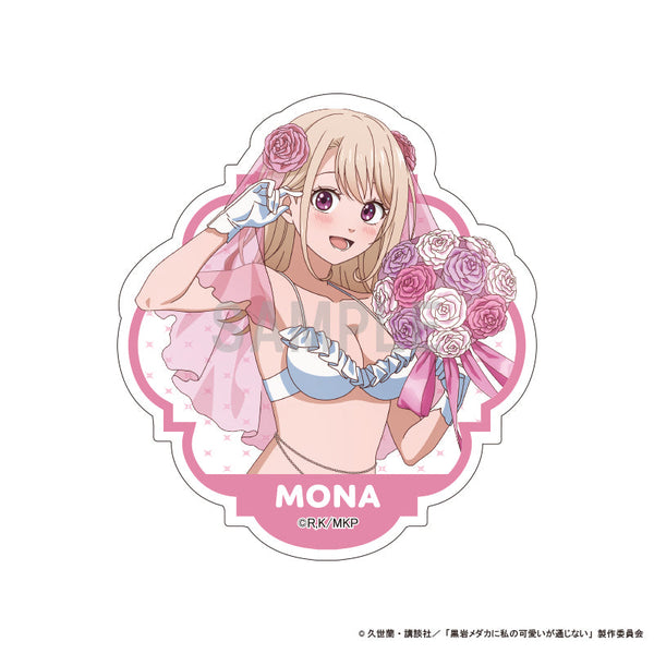 『黒岩メダカに私の可愛いが通じない』アクリルマグネット 川井モナ 水着ウエディングver