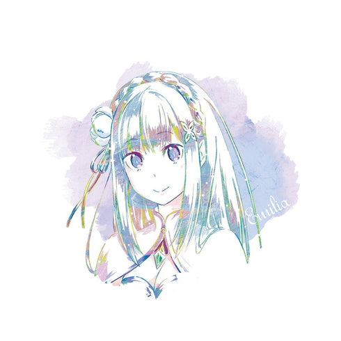 『Re:ゼロから始める異世界生活 Memory Snow』エミリア Ani-Art Tシャツメンズ【202411再販】