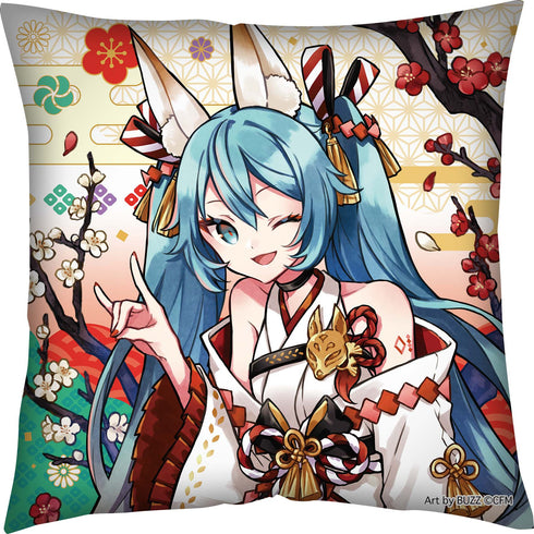 『初音ミク』百鬼夜行 クッションカバー 妖狐 梅