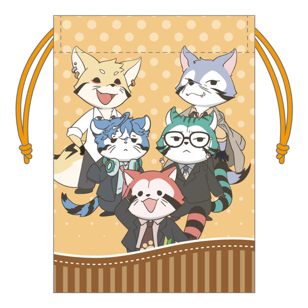 『あらいぐま カルカル団』ミニ巾着 集合