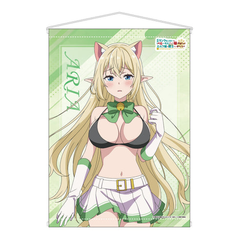 『Sランクモンスターの《ベヒーモス》だけど、猫と間違われてエルフ娘の騎士(ペット)として暮らしてます』描き下ろし A&J製B2タペストリー アリア