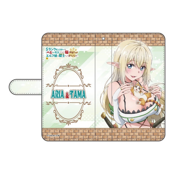 『Sランクモンスターの《ベヒーモス》だけど、猫と間違われてエルフ娘の騎士(ペット)として暮らしてます』手帳型スマホケース