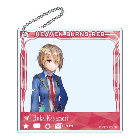 『ヘブンバーンズレッド』SNSぽいアクリルキーホルダー 茅森月歌